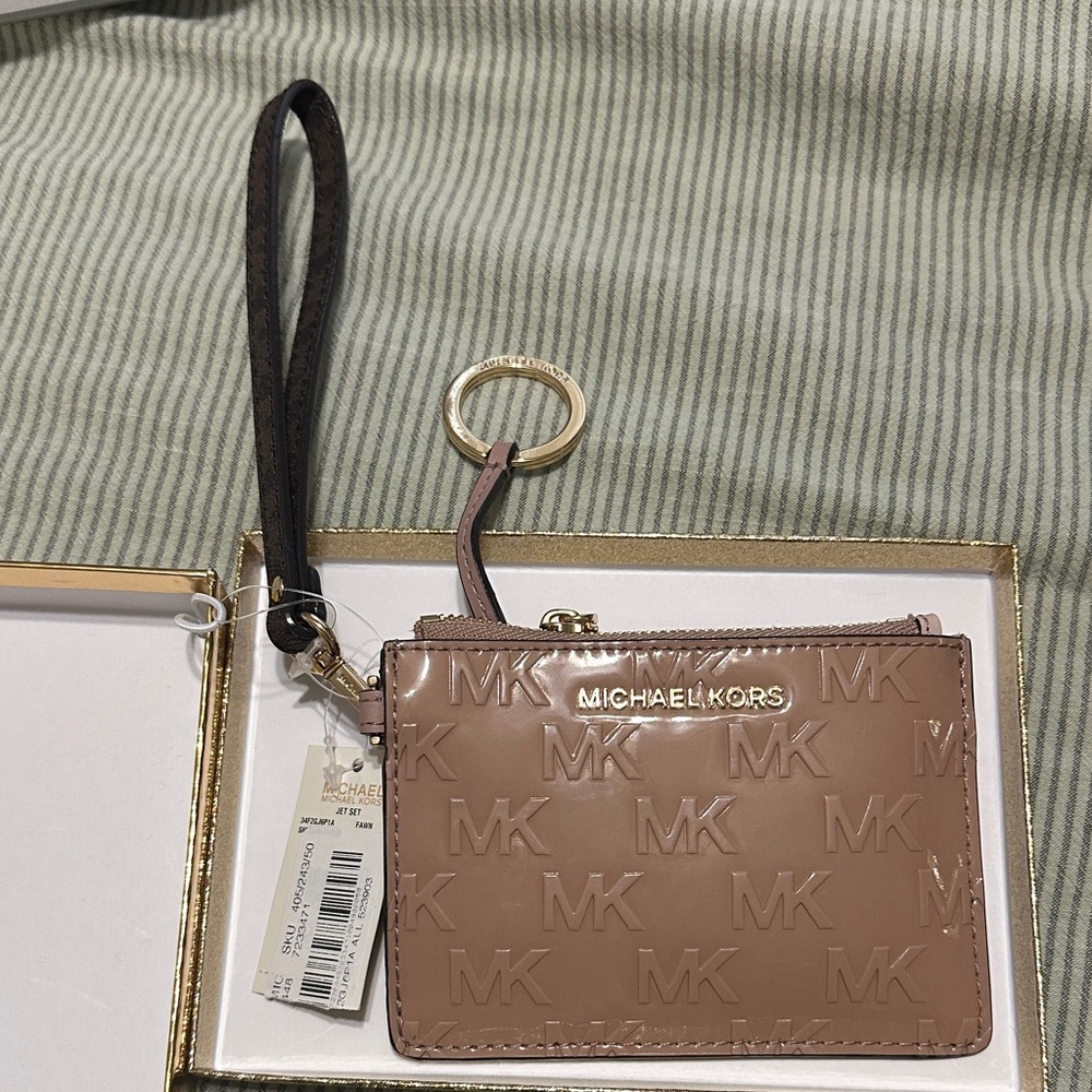 Michael Kors Brown Key & Card Holder